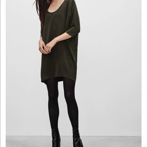 Aritzia Babaton Wyatt Dress - 100% silk, Burgundy, XXS